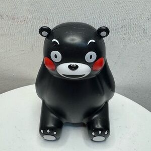 Black Bear Toy with Red Accents